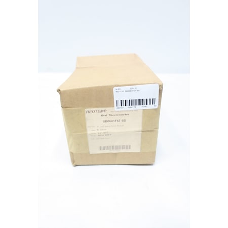 Reotemp DIAL 5IN 1/2IN 6IN 50-500F NPT BIMETAL THERMOMETER BB0601F67-SS